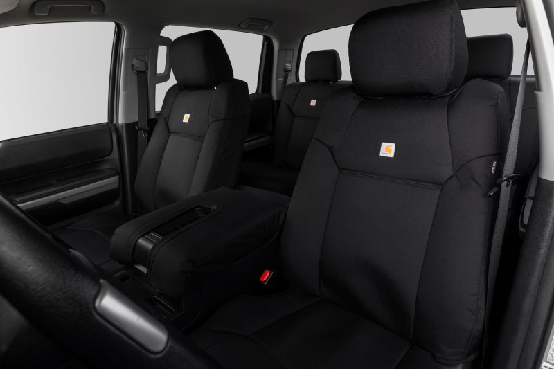 Covercraft 14-18 Chevrolet Silverado Carhartt PrecisionFit Custom Second Row Seat Covers - Blk
