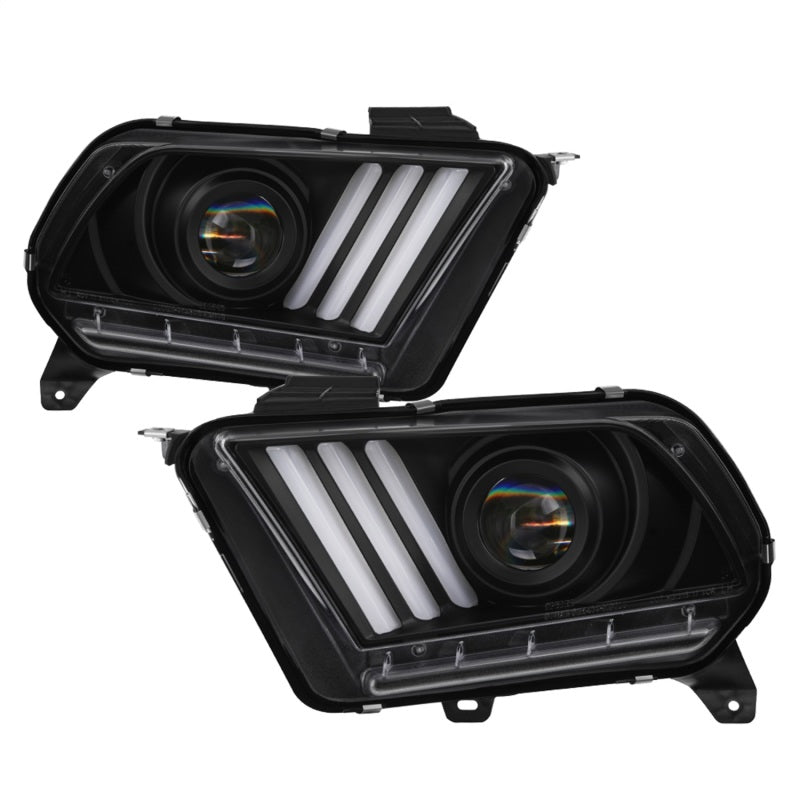 Spyder 13-14 Ford Mustang (HID Only) Projector Headlights w/Turn Signals - Blk PRO-YD-FM13HID-BK