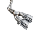 AWE 21-25 Ford F150 (14th Gen Reg Cab) Cat-Back Exhaust - 4.5in Dual Side Exit Chrome Tips
