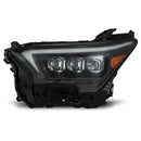AlphaRex 2023+ Toyota Tacoma NOVA-Series LED Proj Headlights Black w/Actv Light & Seq. Sig + DRL