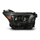 AlphaRex 23-24 Toyota Tacoma LUXX-Series LED Proj Headlights Alpha Blk w/Actv Light & Seq. Sig + DRL