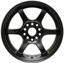 Gram Lights 57DR 15x8.0 +28 4x100 Semi Gloss Black Wheel