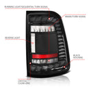ANZO 19-24 RAM 1500 (Factory LED Models ONLY) Full LED Tail Lights SeqSig Black - Pair