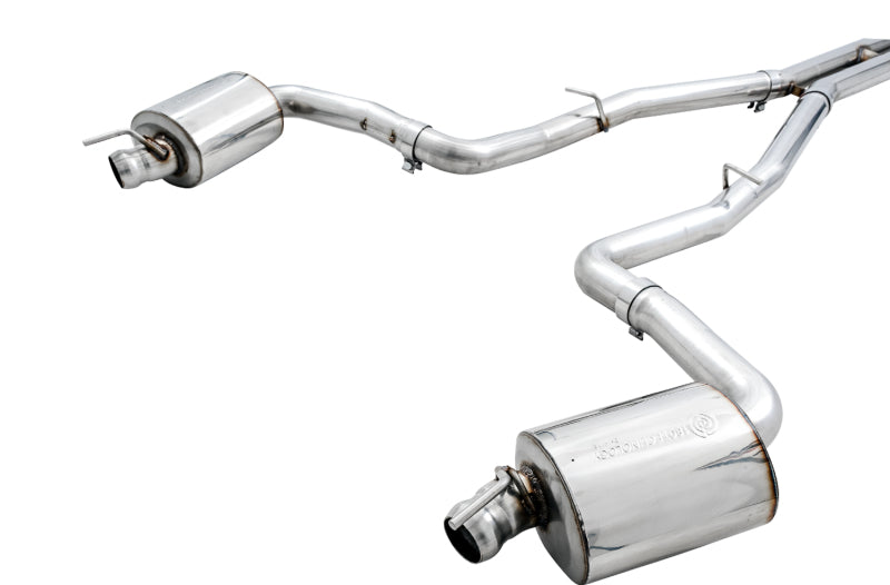 AWE Tuning 15+ Challenger 5.7 Touring Edition Exhaust - Non-Resonated - Chrome Silver Quad Tips