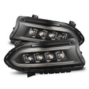 AlphaRex 15-23 Dodge Charger NOVA-Series LED Proj Headlights Blk w/Activtn Light & Seq.Sig / SB DRL