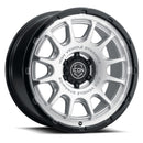ICON Alloys Rancho 20x9 / 5x150 / 16mm / 5.625in BS Silver Machined w/ Gloss Black Lip Wheel