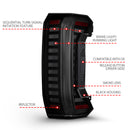 ANZO 22-24 Toyota Tundra Z-Series Full LED Tail Lights Smoke Lens Init/SeqSig- Pair