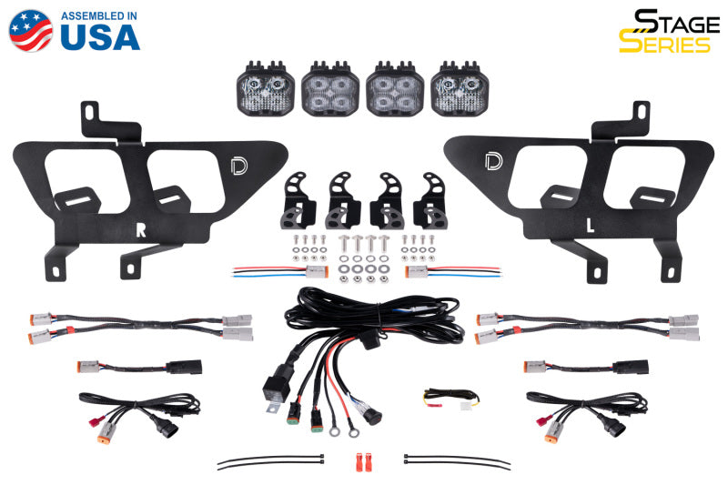 Diode Dynamics 21-22 Ford F-150 SS3 LED Fog Pocket Kit - White Pro