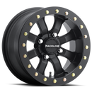 Raceline A71B Mamba 15x7in / 4x137 BP / 0mm Offset / 110.18mm Bore - Satin Black Beadlock Wheel