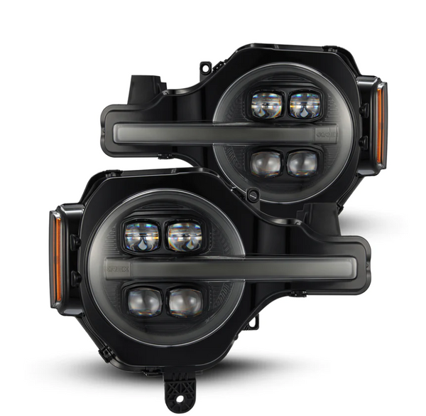 AlphaRex 21-23 Ford Bronco NOVA LED Proj Headlights Alpha-Black w/Activ Light/Seq Signal/DRL