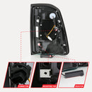 ANZO 19-24 RAM 1500 (Factory Halogen Models) Full LED Tail Lights SeqSig Black - Pair