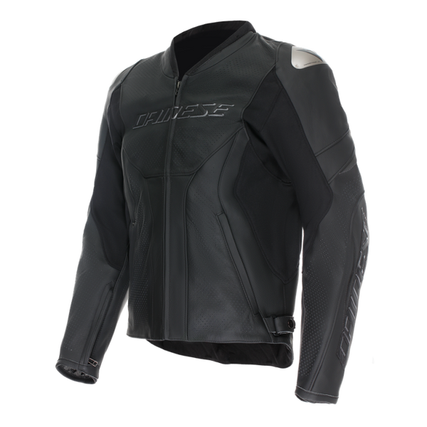 Dainese Racing 5 Perforated Leather Jacket Black/Black/Black Size - 48