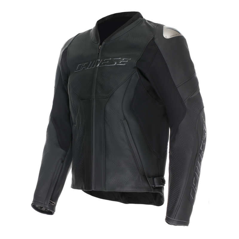 Dainese Racing 5 Leather Perforated Jacket Black/Black/Black Size - 50