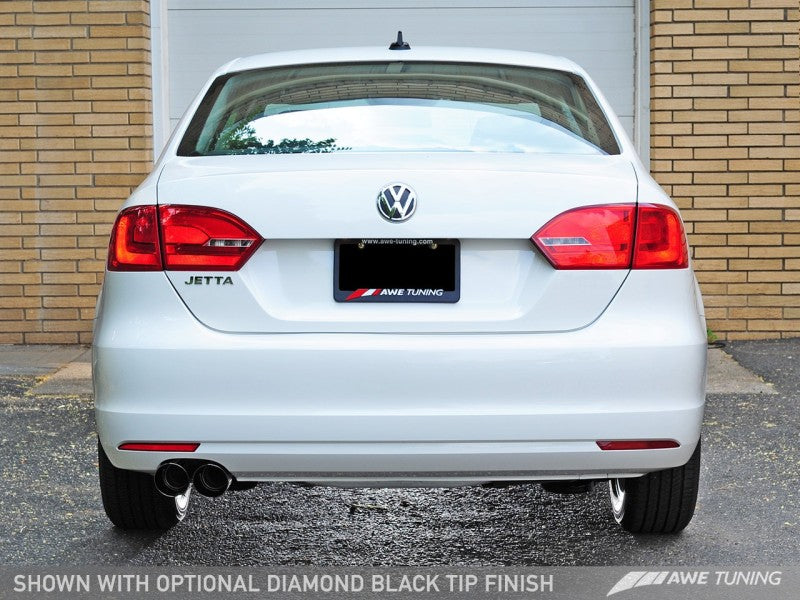 AWE Tuning MK6 Jetta TDI Touring Edition Exhaust - Diamond Black Tips