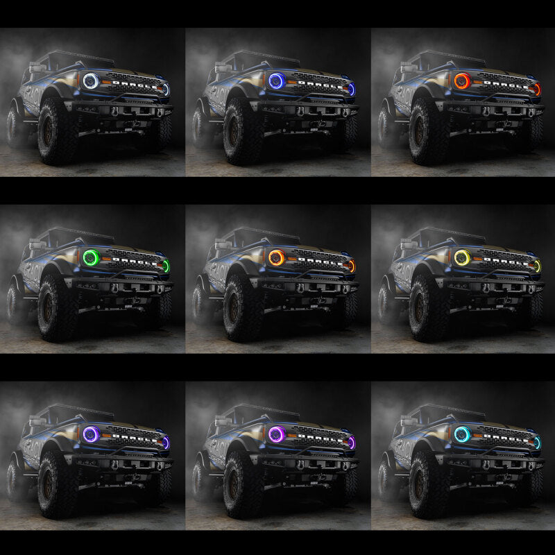 Oracle 2021+ Ford Bronco Oculus Bi-LED Projector Headlights - ColorSHIFT LED