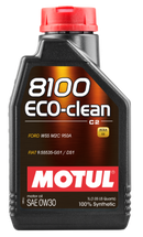 Motul 1L Synthetic Engine Oil 8100 Eco-Clean 0W30 12X1L - C2/API SM/ST.JLR 03.5007 - 1L - Case of 12