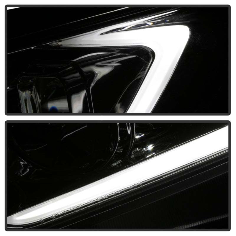 xTune 09-14 Acura Projector Headlights - Light Bar DRL - Chrome (PRO-JH-ATSX09-LB-C)