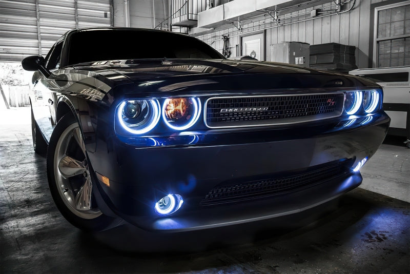 Oracle 08-14 Dodge Challenger Dynamic Surface Mount Headlight/Fog Light Halo Kit COMBO - ColorSHIFT