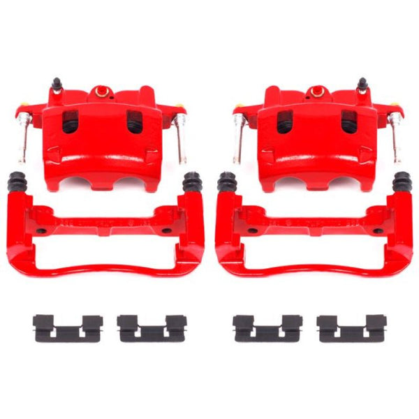 Power Stop 04-06 Infiniti QX56 Front Red Calipers w/Brackets - Pair