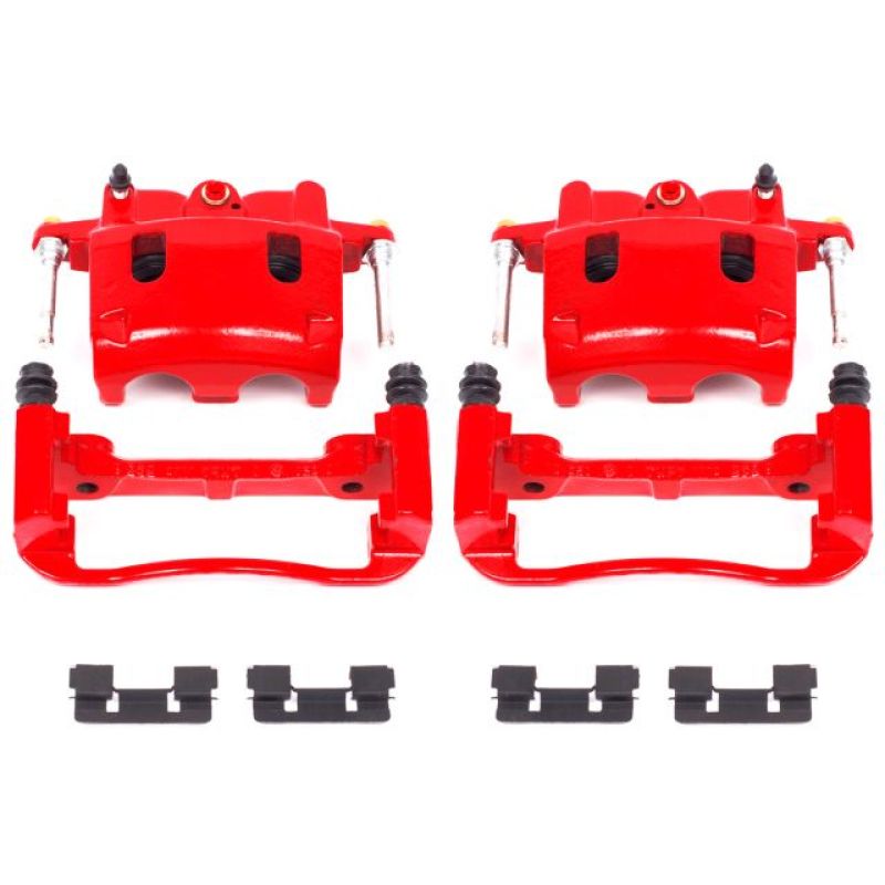 Power Stop 04-06 Infiniti QX56 Front Red Calipers w/Brackets - Pair