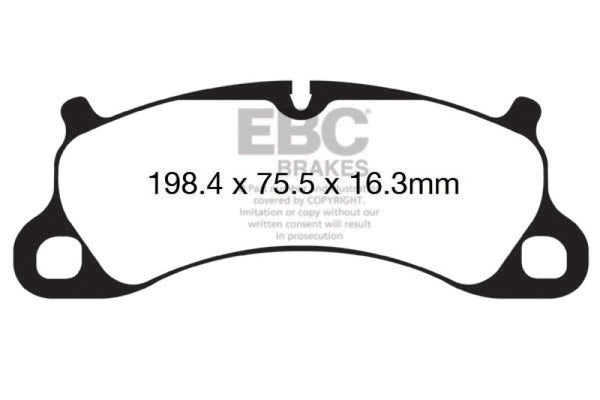 EBC 12-15 Porsche 911 (991) (Cast Iron Rotor only) 3.8 Carrera S Redstuff Front Brake Pads