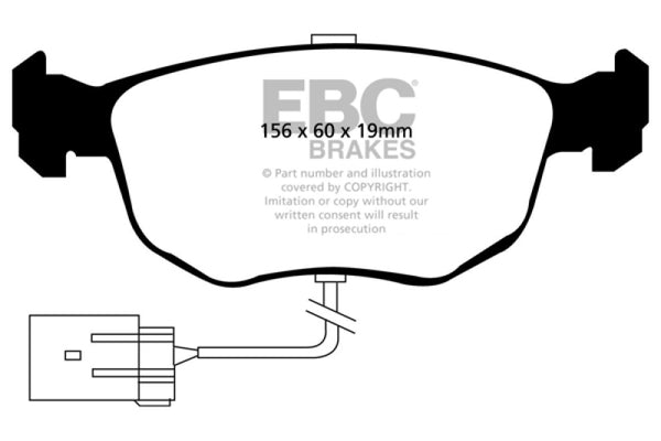 EBC 98-99 Ford Contour 2.5 SVT Yellowstuff Front Brake Pads