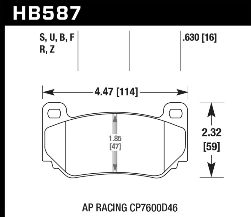 Hawk AP Racing CP7600 DTC-70 Race Brake Pads