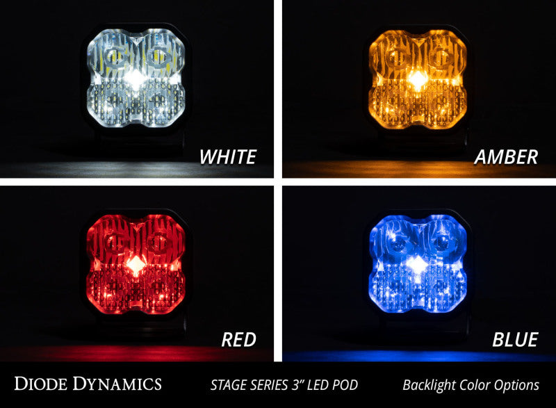 Diode Dynamics SS3 LED Pod Pro - White Flood Flush (Pair)