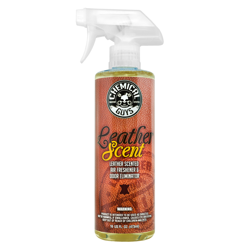 Chemical Guys Leather Scent Air Freshener & Odor Eliminator - 16oz - Case of 6