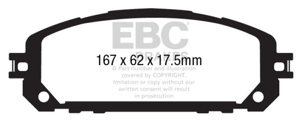 EBC 13+ Jeep Cherokee 3.2 Yellowstuff Front Brake Pads