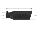 MBRP Universal Tip 4in O.D. Angled Rolled End 2.5in inlet 12in length Black