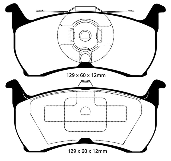 EBC 93-00 Aston Martin Virage 5.3 (PBR Caliper) Redstuff Rear Brake Pads