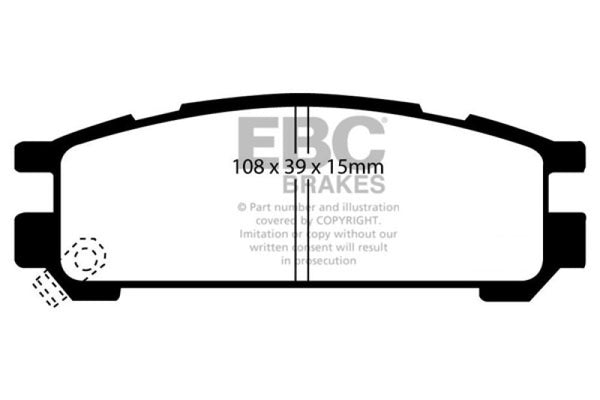 EBC 93-96 Subaru Impreza 1.8 Ultimax2 Rear Brake Pads