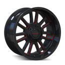 Mayhem 8115 Apollo 20x10 / 8x165.1 BP / -19mm Offset / 125.2mm Hub Black w/ Prism Red Wheel