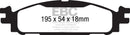 EBC 11-12 Ford Flex 3.5 Greenstuff Front Brake Pads