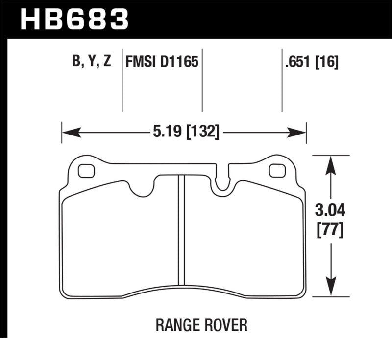 Hawk 06-09 Land Rover Range Rover/Range Rover Sport HPS 5.0 Front Brake Pads