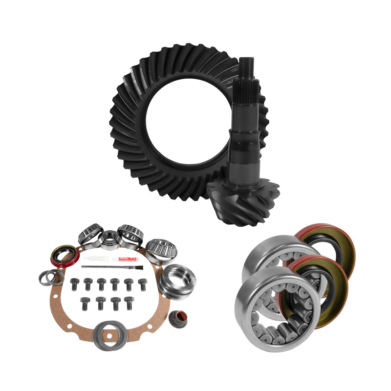 Yukon 8.8in Ford 4.11 Rear Ring & Pinion Install Kit 2.99in OD Axle Bearings and Seals