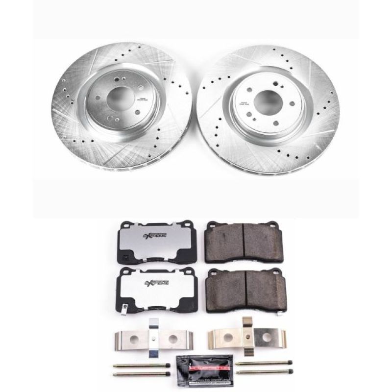 Power Stop 08-15 Mitsubishi Lancer Front Z26 Street Warrior Brake Kit