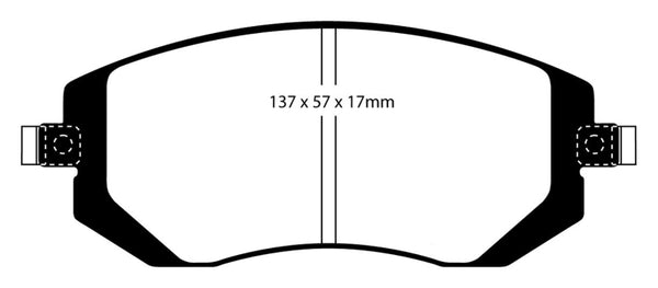 EBC 03-05 Subaru Impreza 2.0 Turbo WRX Bluestuff Front Brake Pads