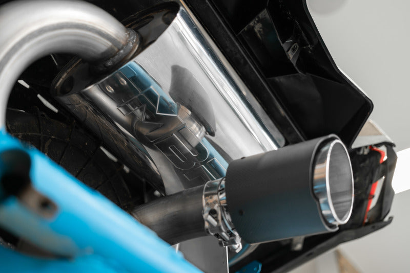 MBRP 17-21 Can-Am Maverick Turbo/Turbo R 2.5in Chamber Oval Turbo Back Exhaust - Carbon Fiber Tip