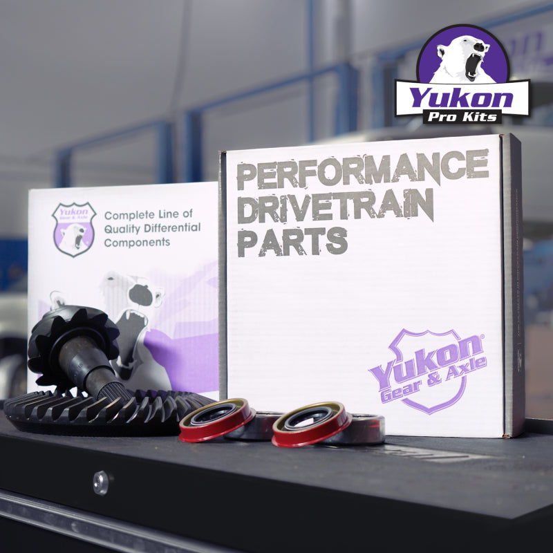 Yukon 9.75in Ford 3.73 Rear Ring & Pinion Install Kit Axle Bearings and Seal