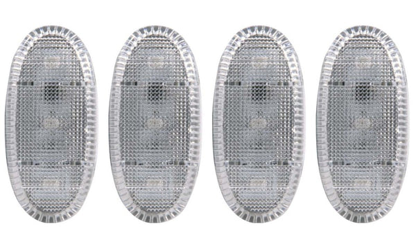 ANZO 2011-2016 Ford F-350 LED Fender Light Kit Clear 2pc Amber / 2pc Red