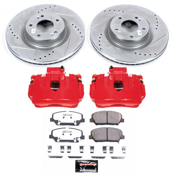 Power Stop 10-16 Hyundai Genesis Coupe Z26 Street Kit w/ Calipers - Front