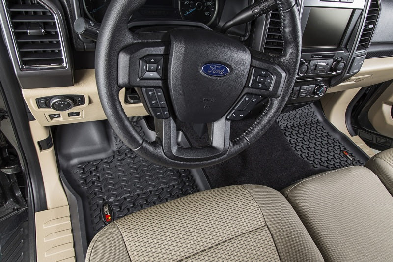 Rugged Ridge Floor Liner Front/Rear Black 2015-2017 Ford F-150 / Raptor