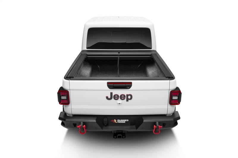 Rugged Ridge 20-22 Jeep Gladiator w/o Trail Rail Sys Armis Tonneau Cover w/Max Track - Tex. Blk