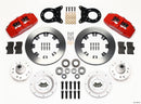 Wilwood Dynapro 6 Front Hub Kit 12.19in Red 1970-1973 Mustang Disc & Drum Spindle