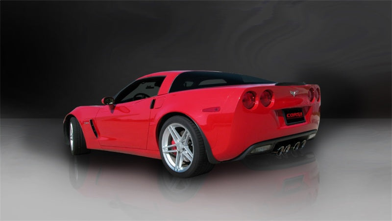 Corsa 06-11 Chevrolet Corvette C6 Z06/ZR1 Sport Cat-Back Dual Rear Exit w/ Twin 4.0in Black Tips