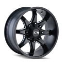 ION Type 181 17x9 / 5x114.3 BP / -12mm Offset / 87mm Hub Satin Black/Milled Spokes Wheel