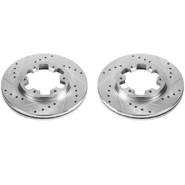 Power Stop 85-86 Nissan 720 Front Evolution Drilled & Slotted Rotors - Pair