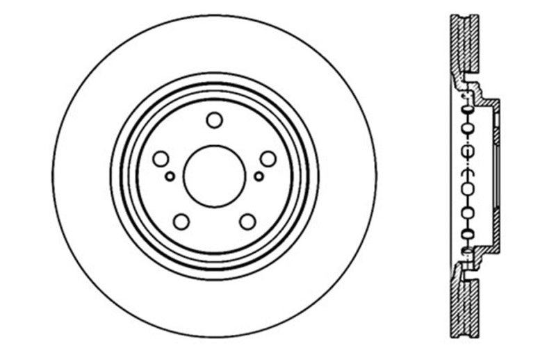 StopTech Sport Drilled & Slotted Rotor - Front Right